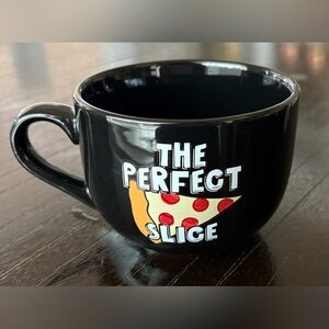 3 x Black Pizza Slice Mugs - Set of Three